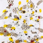 Változó struktúrák 2004. Vegyes technika, 60x60 cm