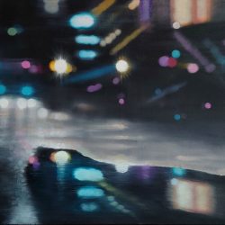 Éjszakai tükör 2020. Olaj - vászon, 58x75 cm