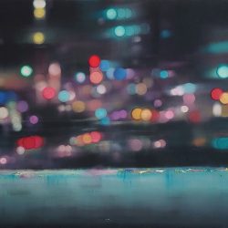 Éjszakai fények 2024. Olaj - vászon, 58x75 cm