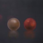 Pozíciók, gömbök 2009. Olaj - vászon, 20x20 cm