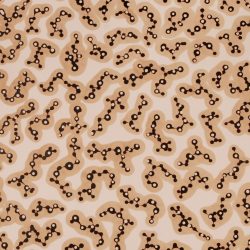 Mozgások és áramlások 2005. Kátrány - papír, 100x70 cm