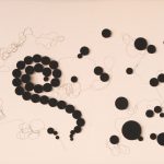 Láncok 2004. Szén - papír, 100x70 cm